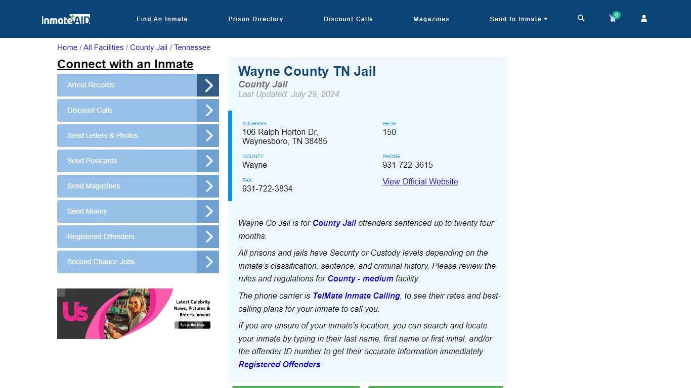 Wayne County TN Jail - Inmate Locator